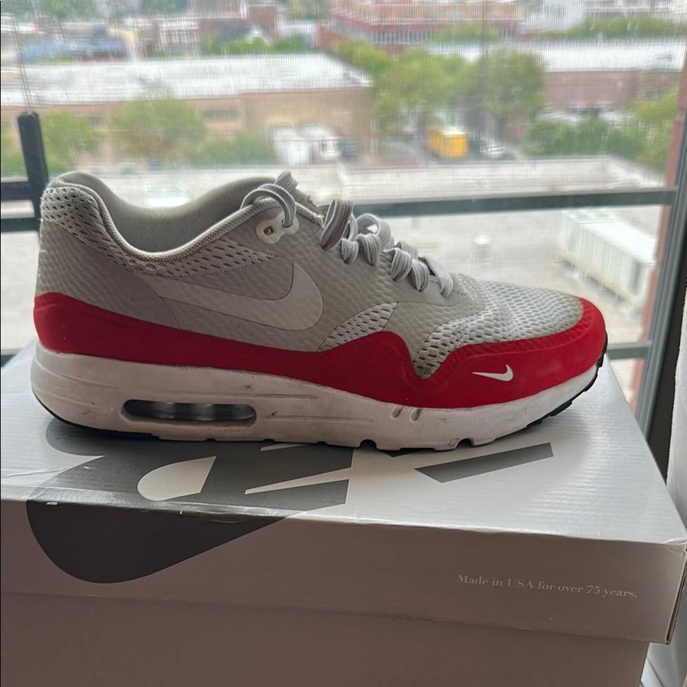 Nike Air Max Red and Gray Sneakers